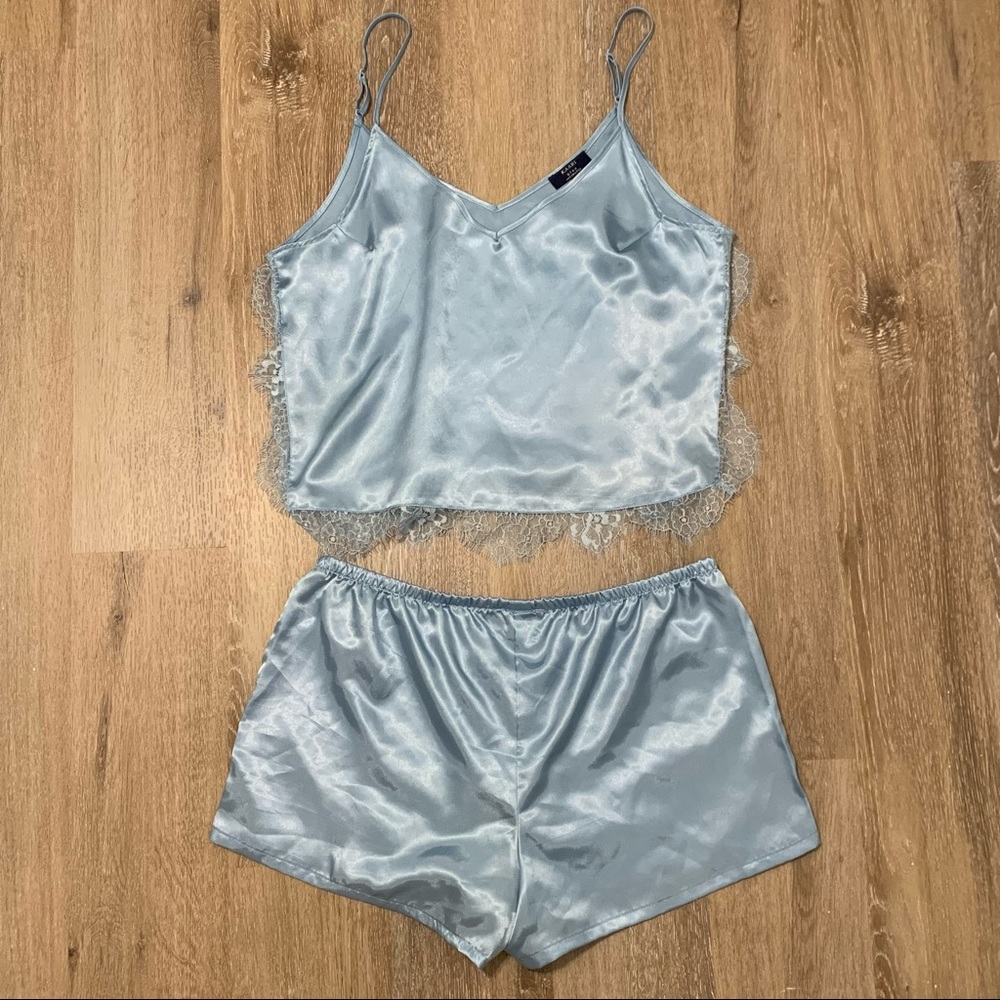Baby Blue Lingerie Pajama Set